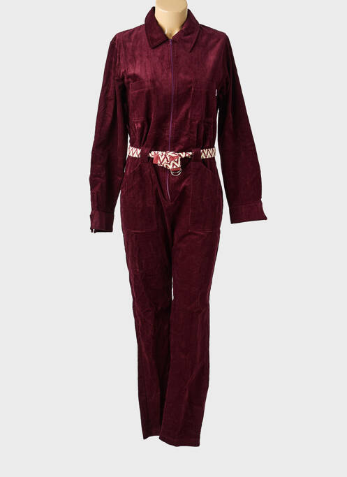 Combi-pantalon col chemisier manches longues violet LA PETITE FRANCAISE femme