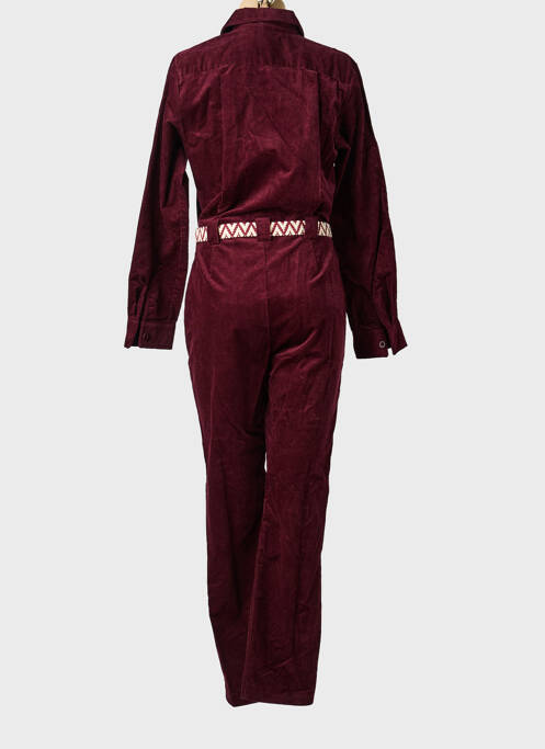 Combi-pantalon col chemisier manches longues violet LA PETITE FRANCAISE femme