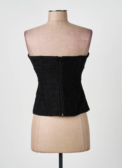 Top coupe cintrée sans manche noir PHO FIRENZE femme