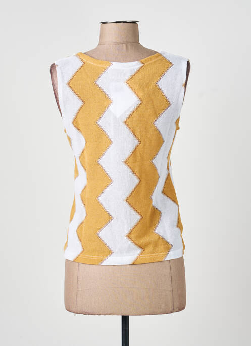 Top imprimé fantaisie sans manche orange PHO FIRENZE femme