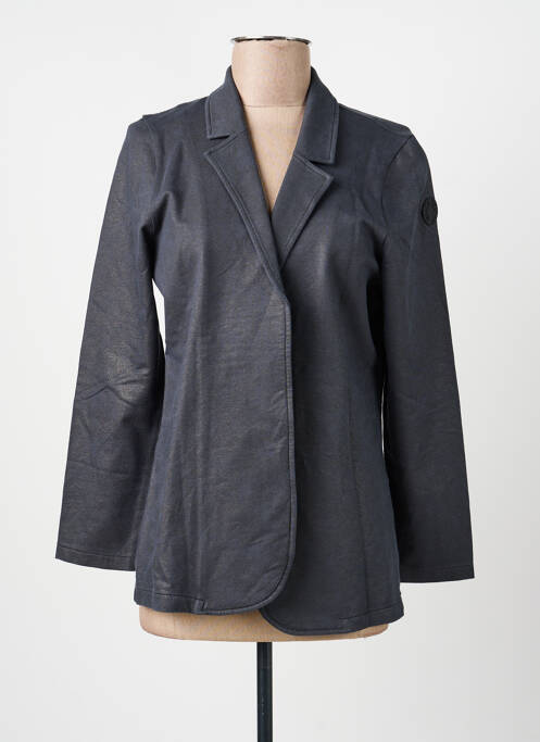Veste casual col chemisier gris FRENCH TERRY 1818 femme
