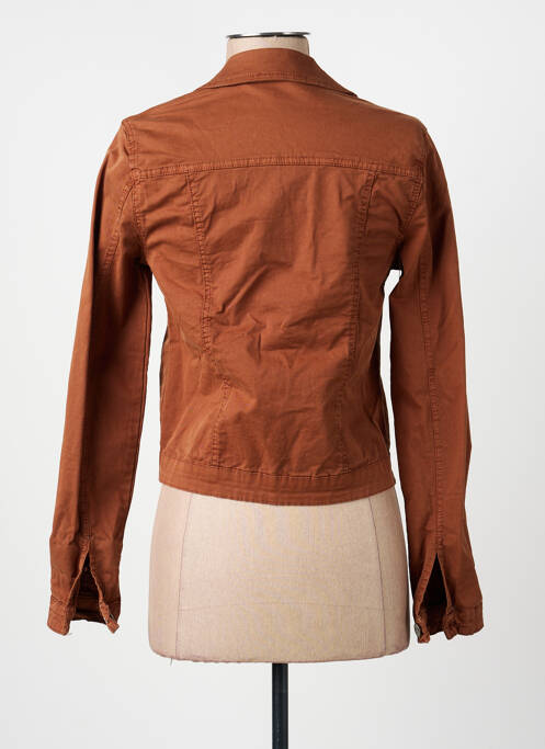 Veste casual col chemisier marron NINETTE femme