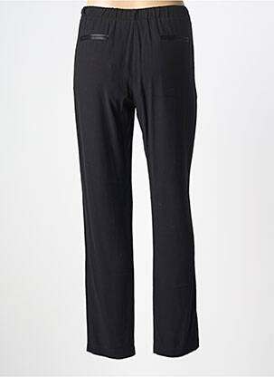 Pantalon droit tissage crêpe taille normale noir LA PETITE FRANCAISE femme