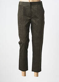 Pantalon 7/8 stretch taille normale vert LA PETITE FRANCAISE femme