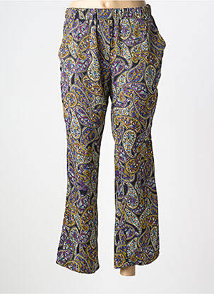 Pantalon 7/8 taille élastique taille normale violet EMA BLUE'S femme