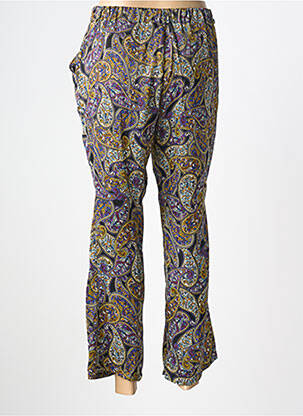 Pantalon 7/8 taille élastique taille normale violet EMA BLUE'S femme