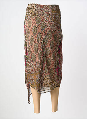 Jupe longue fermeture zippée au dos rose BELAIR femme