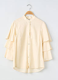 Chemisier coupe droite manches 3/4 beige SUMMUM femme