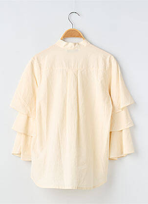 Chemisier col mao manches 3/4 beige SUMMUM femme