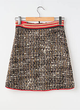 Jupe courte doublure marron TRICOT CHIC femme