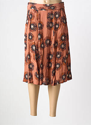 Jupe mi-longue fermeture zip latéral rose LA PETITE FRANCAISE femme