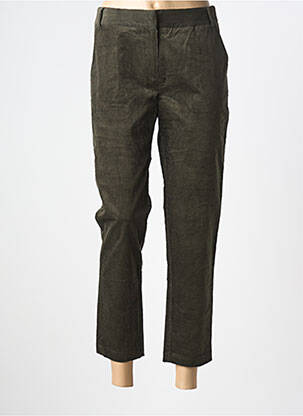 Pantalon 7/8 stretch taille normale vert LA PETITE FRANCAISE femme