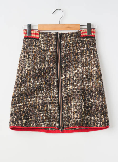 Jupe courte doublure marron TRICOT CHIC femme