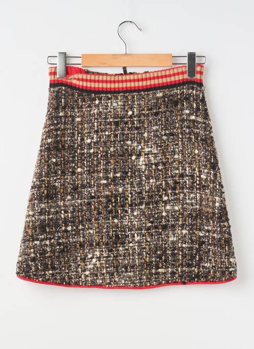 Jupe courte doublure marron TRICOT CHIC femme