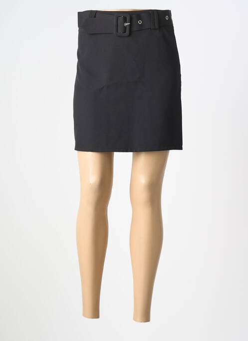 Jupe courte coupe droite noir LM LULU femme