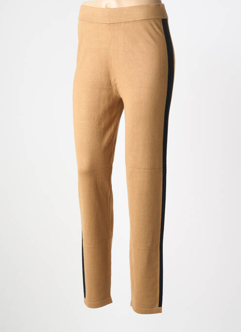 Legging tissage jersey taille normale beige ODEMAI femme