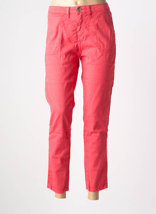 Pantalon 7/8 taille à pinces taille normale rouge ISLOW femme