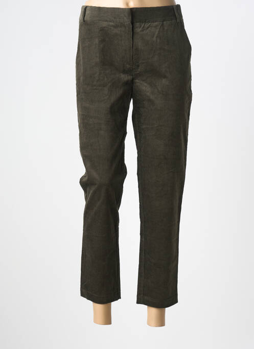 Pantalon 7/8 stretch taille normale vert LA PETITE FRANCAISE femme