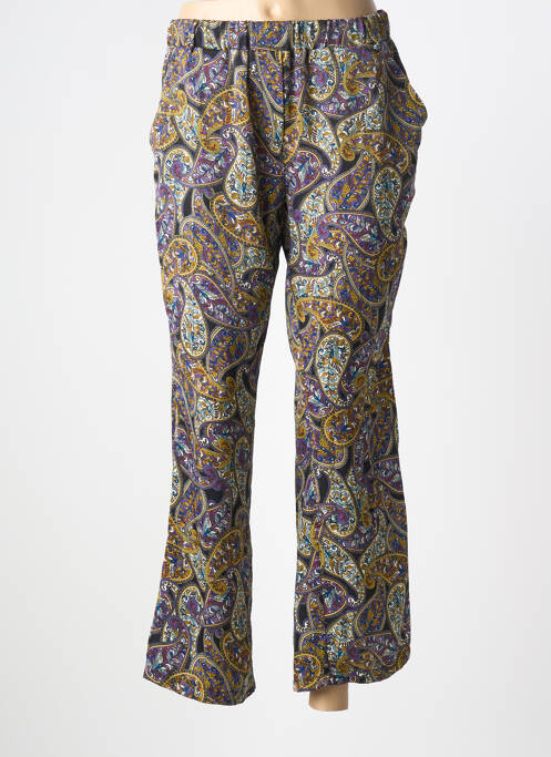 Pantalon 7/8 taille élastique taille normale violet EMA BLUE'S femme