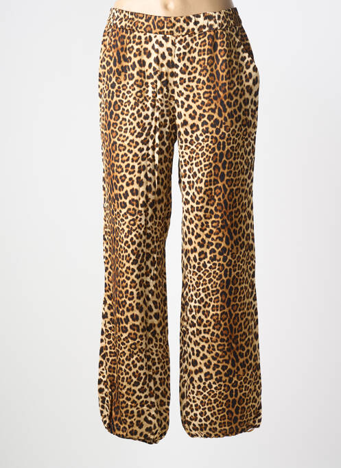 Pantalon droit taille à pinces taille normale beige SUMMUM femme