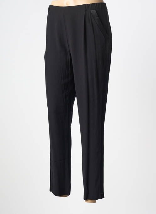 Pantalon droit taille élastique taille normale noir LA PETITE FRANCAISE femme