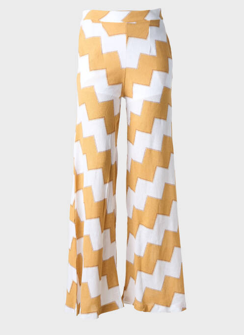 Pantalon flare taille à pinces taille haute beige PHO FIRENZE femme