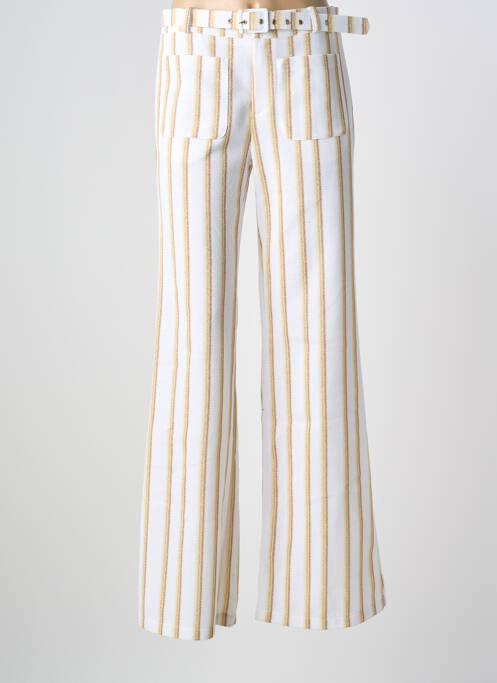 Pantalon flare stretch taille normale blanc PHO FIRENZE femme