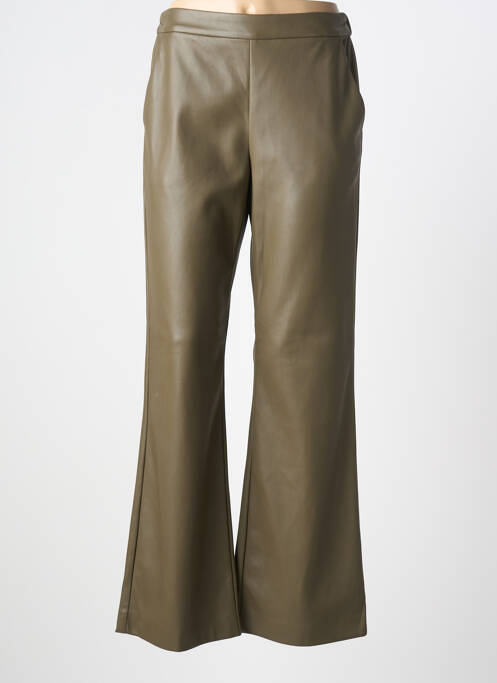 Pantalon flare taille élastique taille normale vert SUMMUM femme