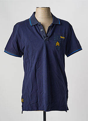 Polo coupe droite manches courtes bleu DAYTONA homme