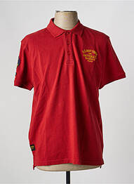Polo coupe droite manches courtes rouge DAYTONA homme