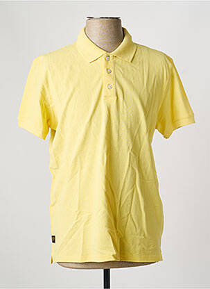 Polo coupe cintrée manches courtes jaune DAYTONA homme