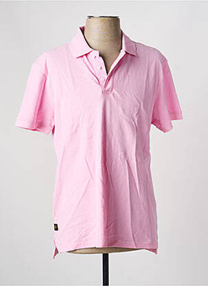 Polo coupe cintrée manches courtes rose DAYTONA homme
