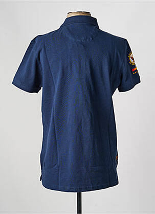 Polo coupe droite manches courtes bleu DAYTONA homme