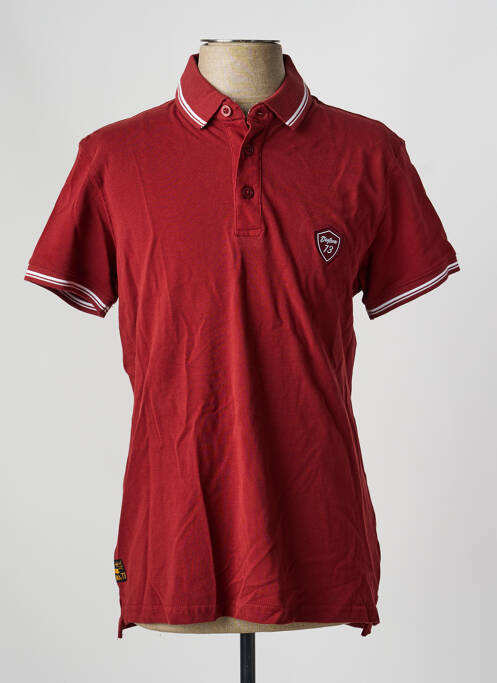 Polo coupe cintrée manches courtes rouge DAYTONA homme