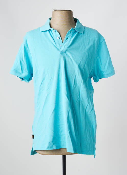 Polo coupe cintrée manches courtes bleu DAYTONA homme