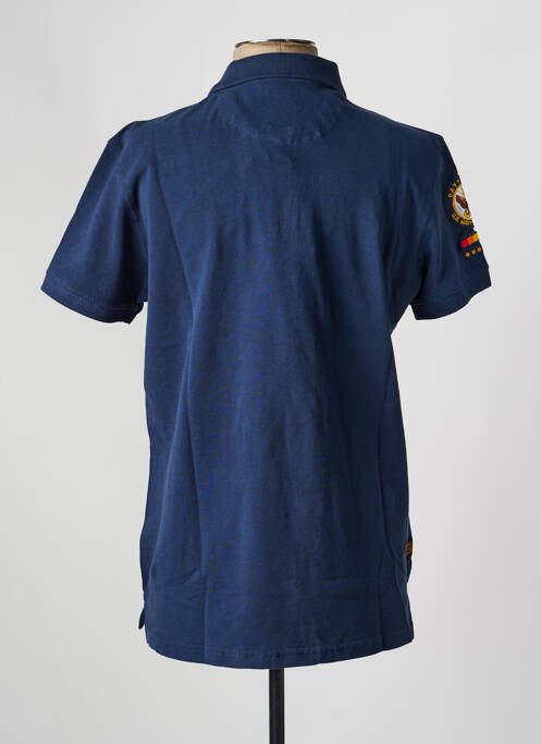 Polo coupe droite manches courtes bleu DAYTONA homme