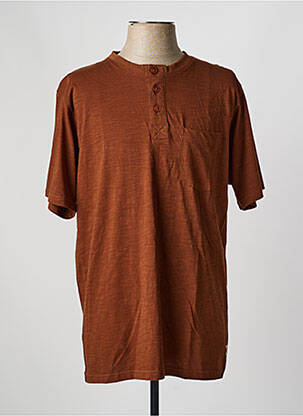T-shirt stretch manches courtes marron IRON AND RESIN homme