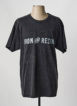 T-shirt stretch manches courtes noir IRON AND RESIN homme