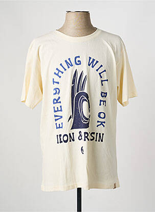 T-shirt stretch manches courtes beige IRON AND RESIN homme