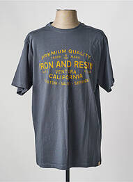 T-shirt stretch manches courtes gris IRON AND RESIN homme