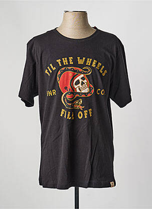 T-shirt stretch manches courtes noir IRON AND RESIN homme