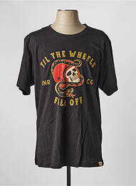 T-shirt stretch manches courtes noir IRON AND RESIN homme