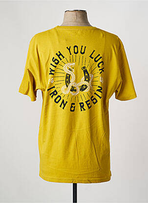 T-shirt stretch manches courtes vert IRON AND RESIN homme
