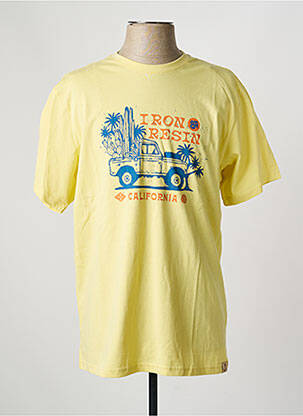 T-shirt stretch manches courtes jaune IRON AND RESIN homme