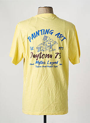 T-shirt tissage chiné manches courtes jaune DAYTONA homme