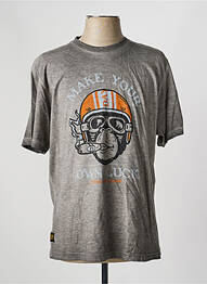 T-shirt stretch manches courtes gris DAYTONA homme