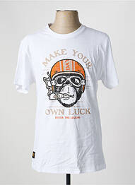 T-shirt stretch manches courtes blanc DAYTONA homme