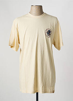 T-shirt stretch manches courtes beige IRON AND RESIN homme