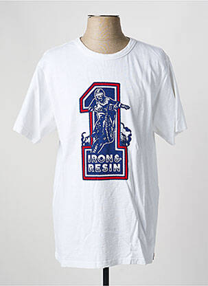 T-shirt stretch manches courtes blanc IRON AND RESIN homme