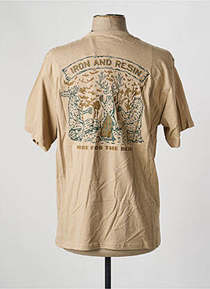 T-shirt stretch manches courtes marron IRON AND RESIN homme